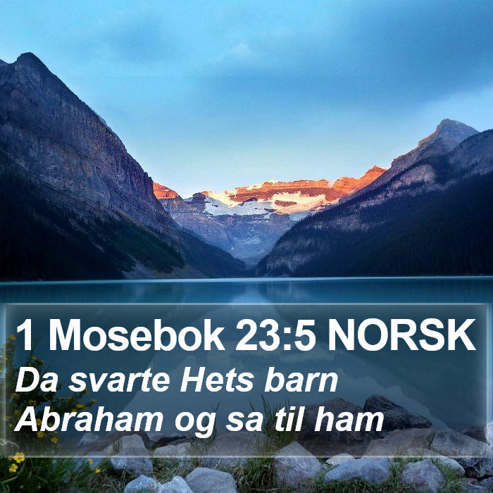 1 Mosebok 23:5 NORSK Bible Study