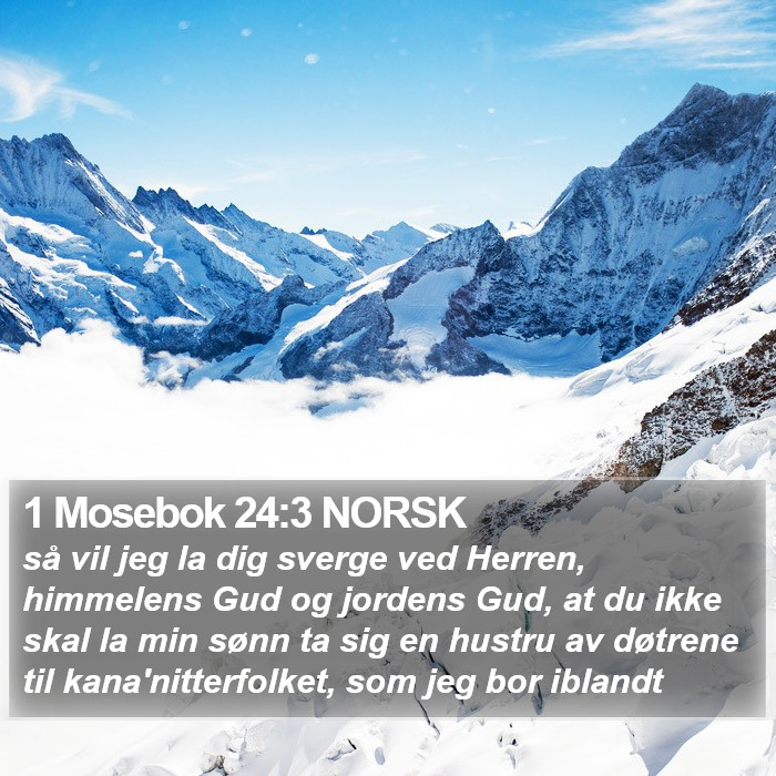 1 Mosebok 24:3 NORSK Bible Study