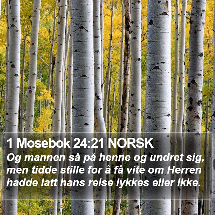 1 Mosebok 24:21 NORSK Bible Study