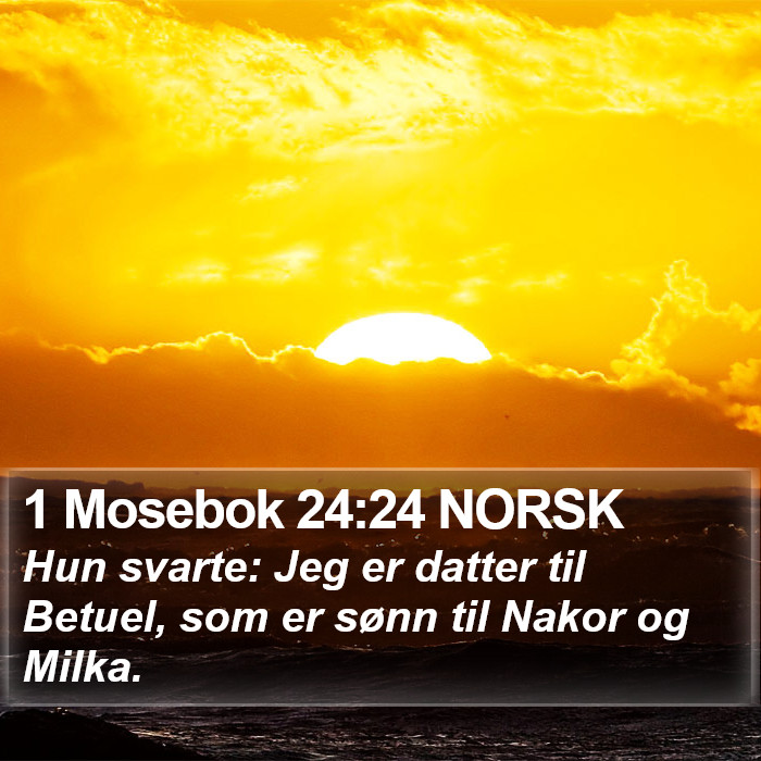 1 Mosebok 24:24 NORSK Bible Study