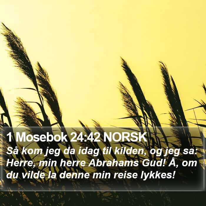 1 Mosebok 24:42 NORSK Bible Study