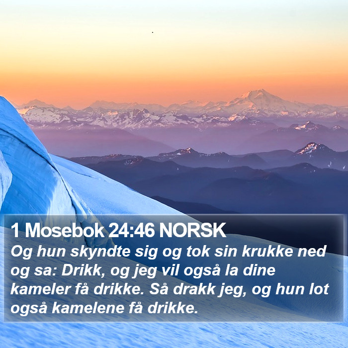 1 Mosebok 24:46 NORSK Bible Study