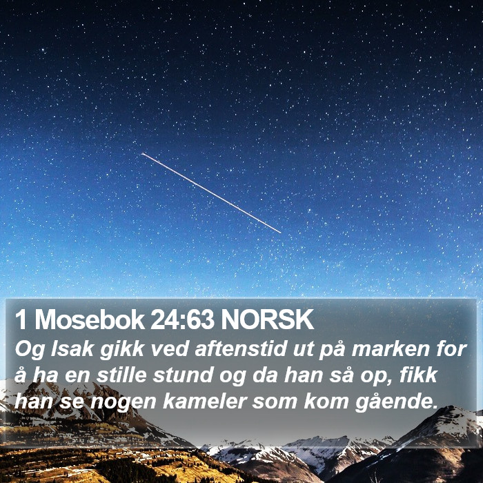 1 Mosebok 24:63 NORSK Bible Study