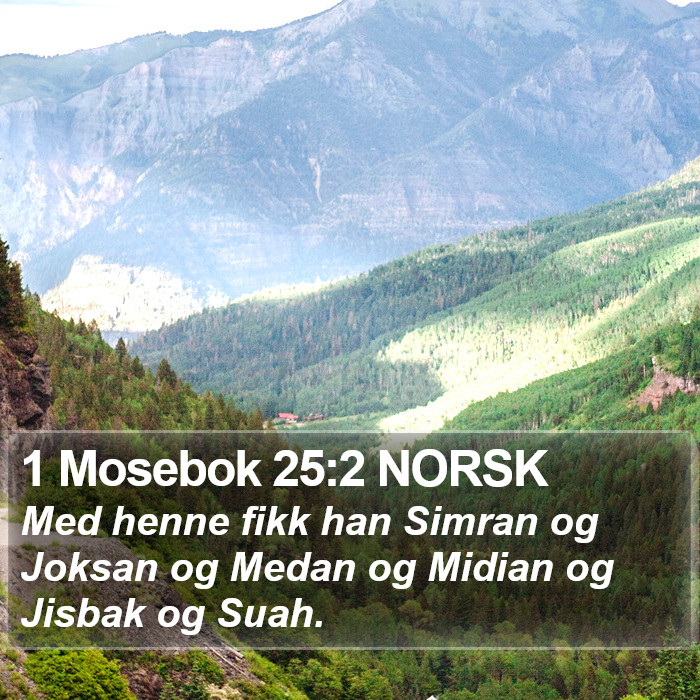 1 Mosebok 25:2 NORSK Bible Study