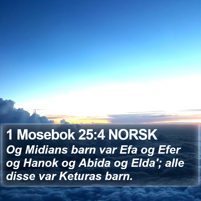 1 Mosebok 25:4 NORSK Bible Study