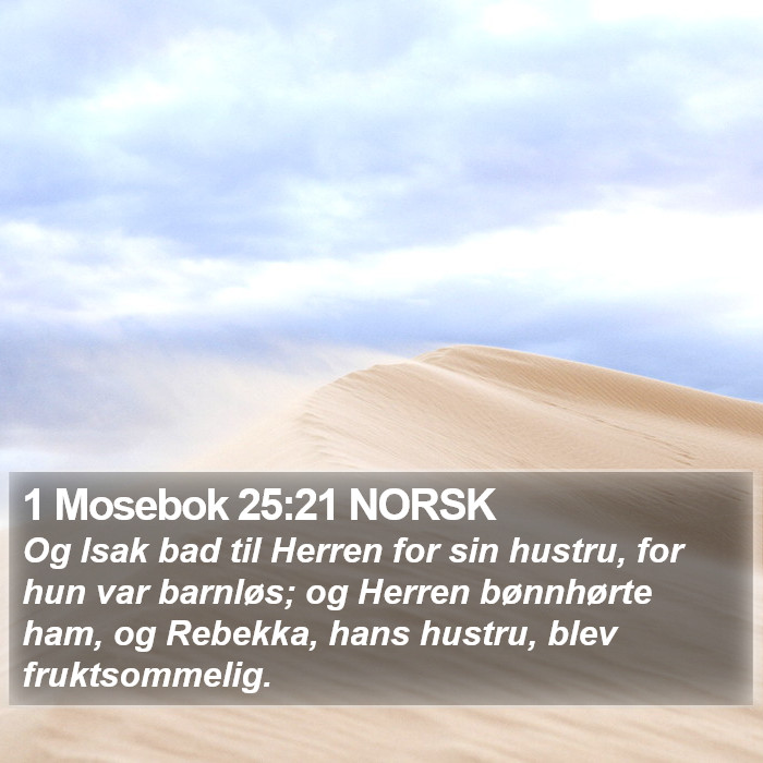 1 Mosebok 25:21 NORSK Bible Study