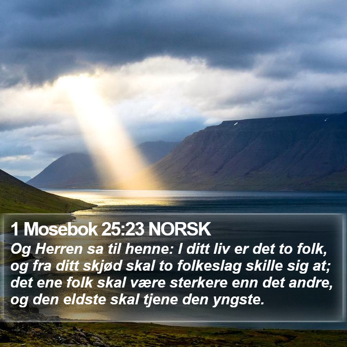 1 Mosebok 25:23 NORSK Bible Study