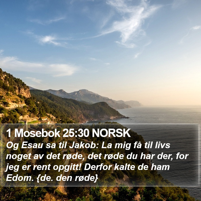 1 Mosebok 25:30 NORSK Bible Study