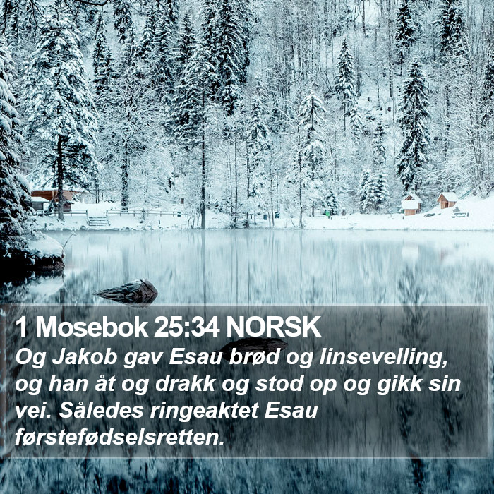 1 Mosebok 25:34 NORSK Bible Study