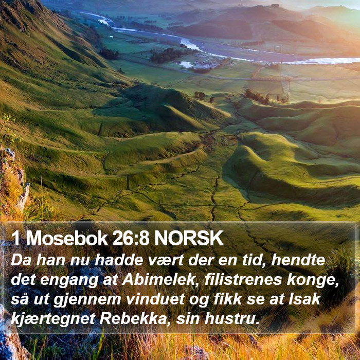 1 Mosebok 26:8 NORSK Bible Study