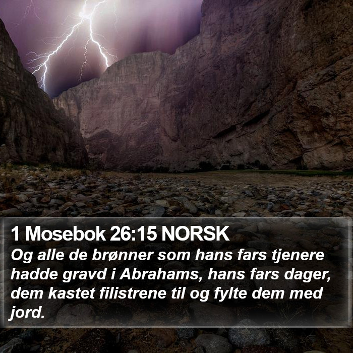 1 Mosebok 26:15 NORSK Bible Study