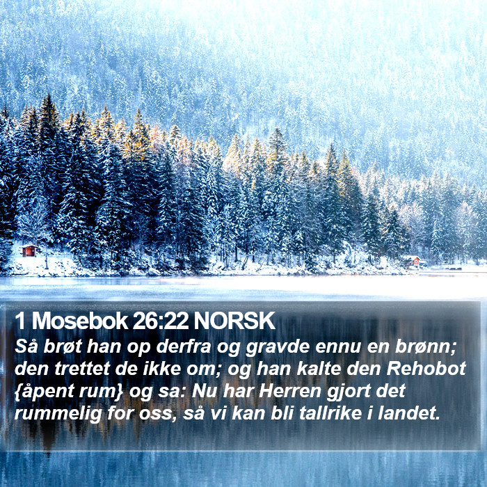 1 Mosebok 26:22 NORSK Bible Study