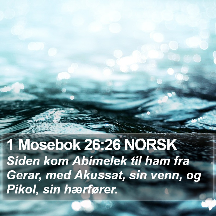 1 Mosebok 26:26 NORSK Bible Study