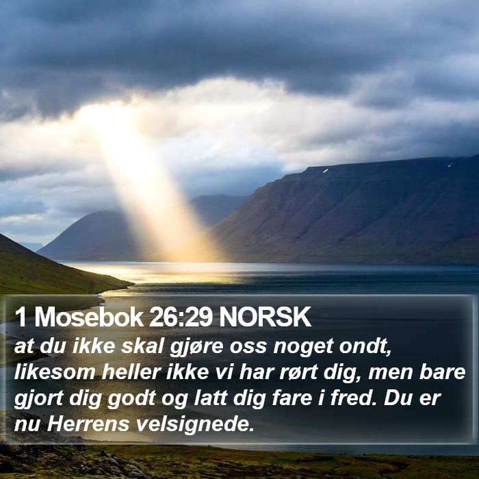 1 Mosebok 26:29 NORSK Bible Study