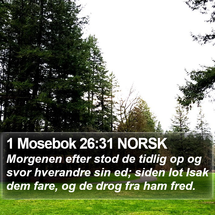 1 Mosebok 26:31 NORSK Bible Study