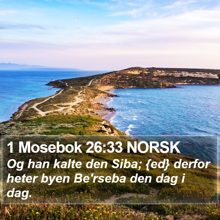 1 Mosebok 26:33 NORSK Bible Study