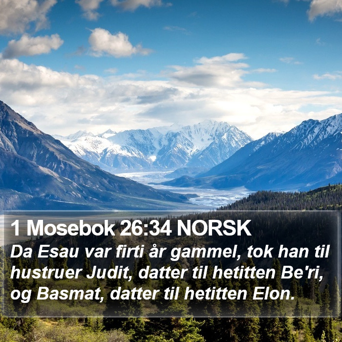 1 Mosebok 26:34 NORSK Bible Study