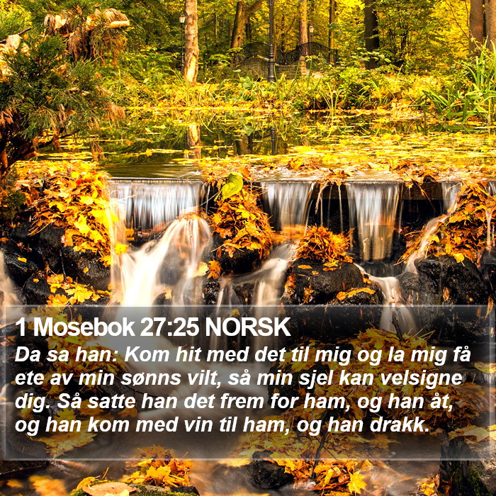 1 Mosebok 27:25 NORSK Bible Study