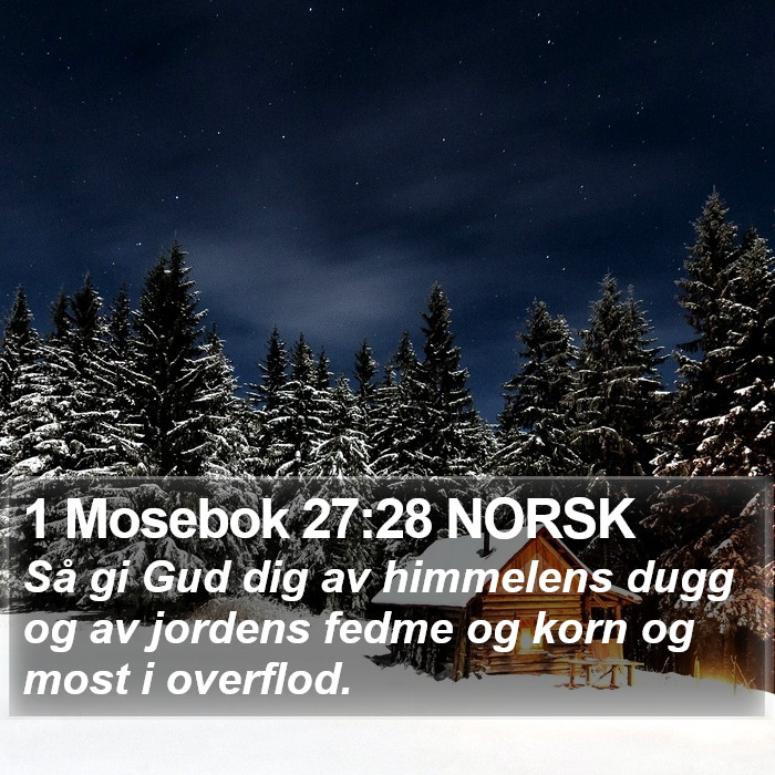 1 Mosebok 27:28 NORSK Bible Study