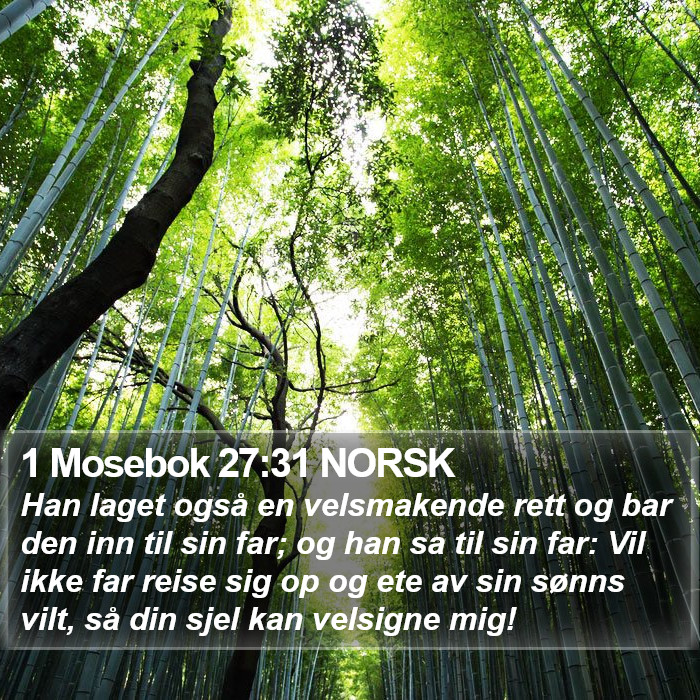 1 Mosebok 27:31 NORSK Bible Study