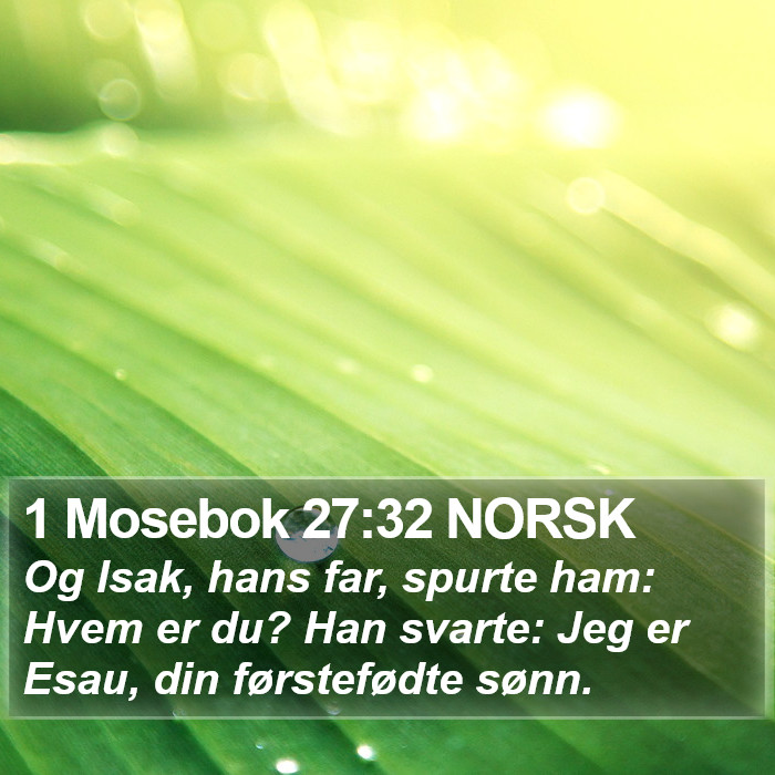 1 Mosebok 27:32 NORSK Bible Study