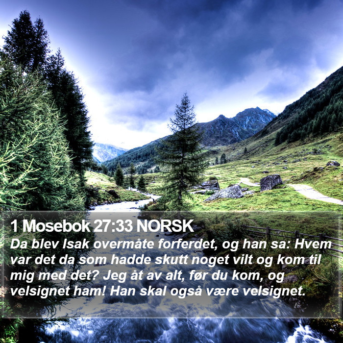 1 Mosebok 27:33 NORSK Bible Study