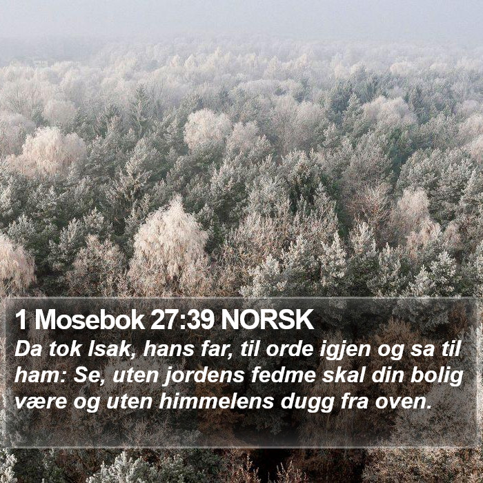 1 Mosebok 27:39 NORSK Bible Study