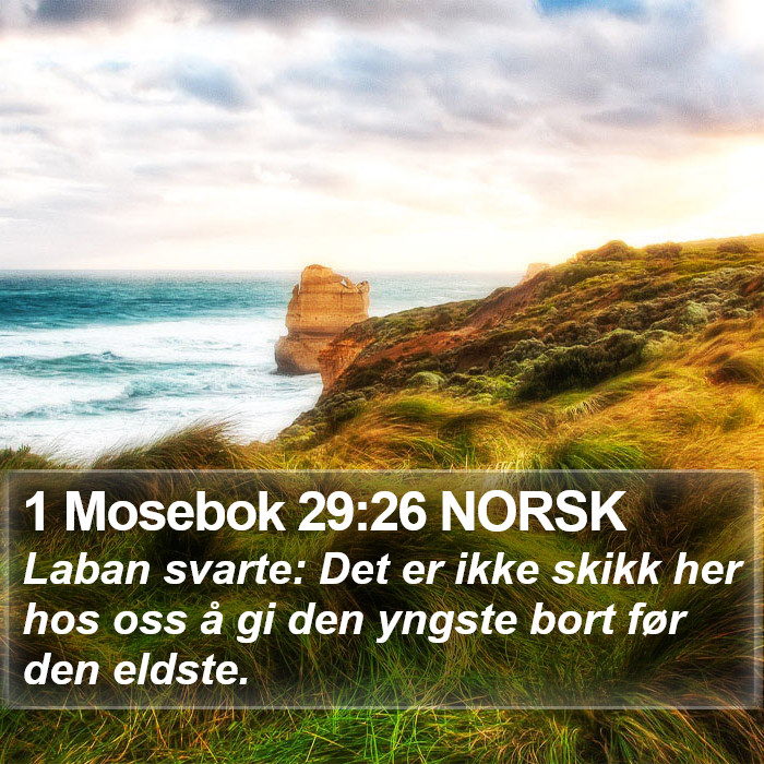 1 Mosebok 29:26 NORSK Bible Study