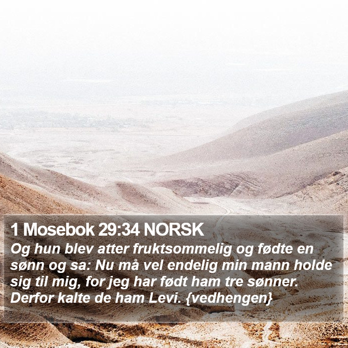 1 Mosebok 29:34 NORSK Bible Study