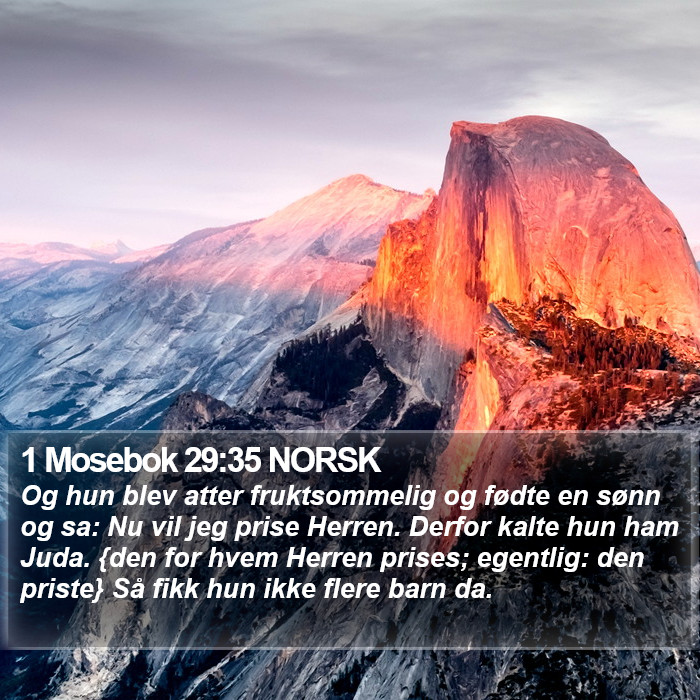 1 Mosebok 29:35 NORSK Bible Study