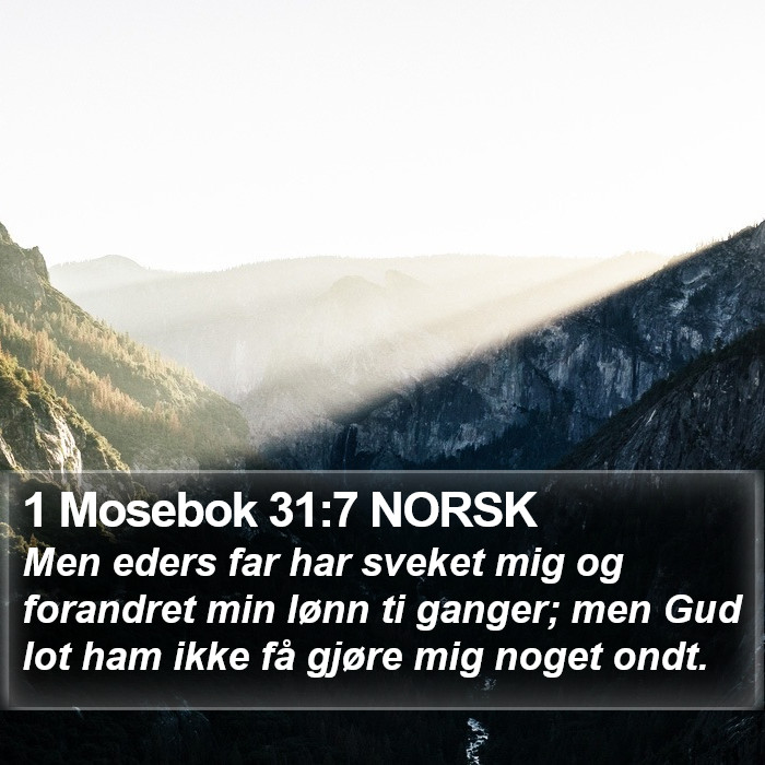 1 Mosebok 31:7 NORSK Bible Study