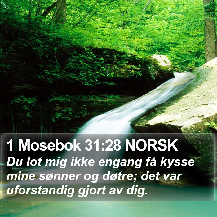 1 Mosebok 31:28 NORSK Bible Study