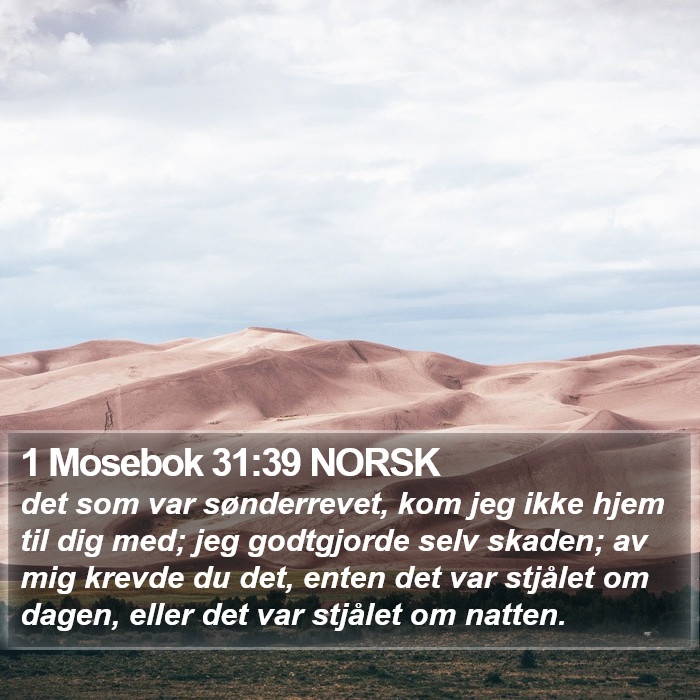 1 Mosebok 31:39 NORSK Bible Study