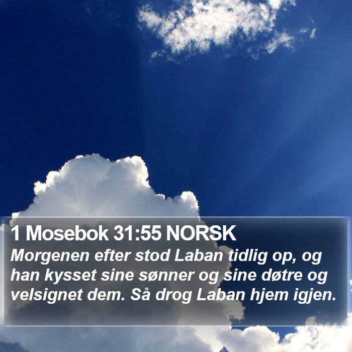 1 Mosebok 31:55 NORSK Bible Study