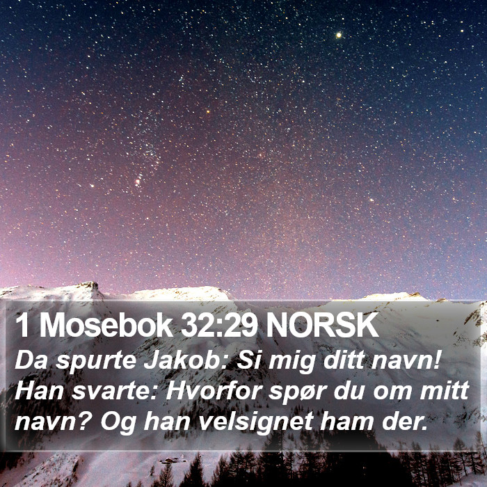 1 Mosebok 32:29 NORSK Bible Study