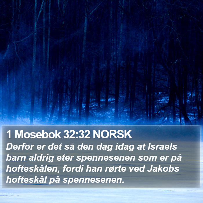 1 Mosebok 32:32 NORSK Bible Study