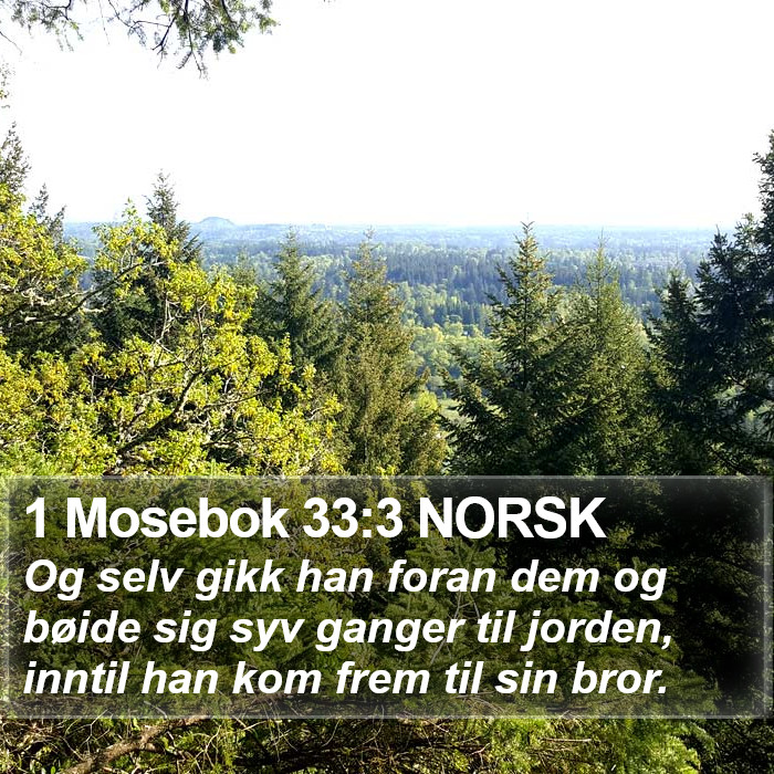 1 Mosebok 33:3 NORSK Bible Study