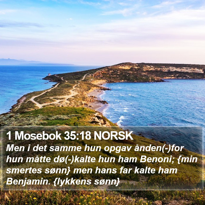 1 Mosebok 35:18 NORSK Bible Study