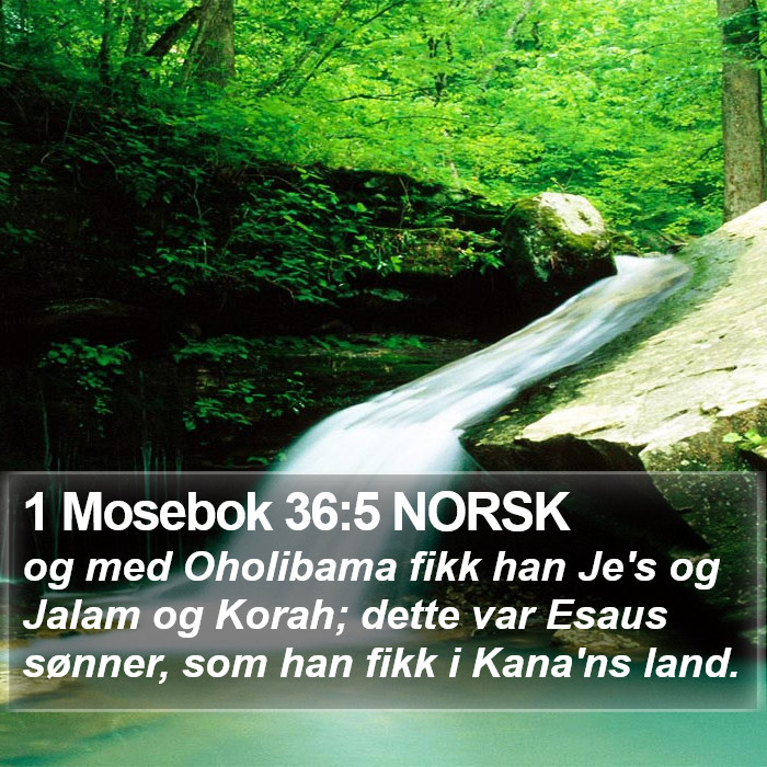 1 Mosebok 36:5 NORSK Bible Study