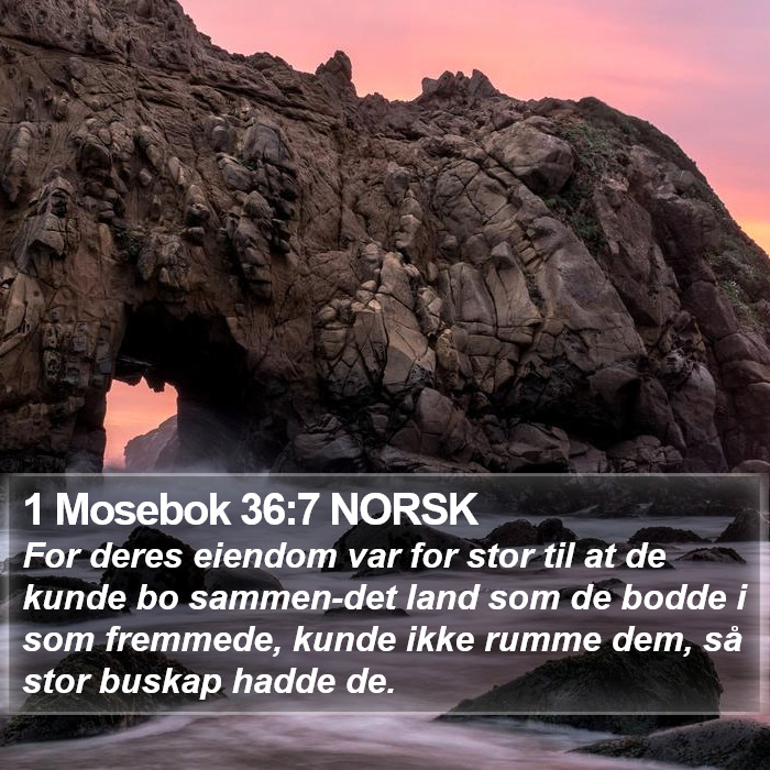 1 Mosebok 36:7 NORSK Bible Study