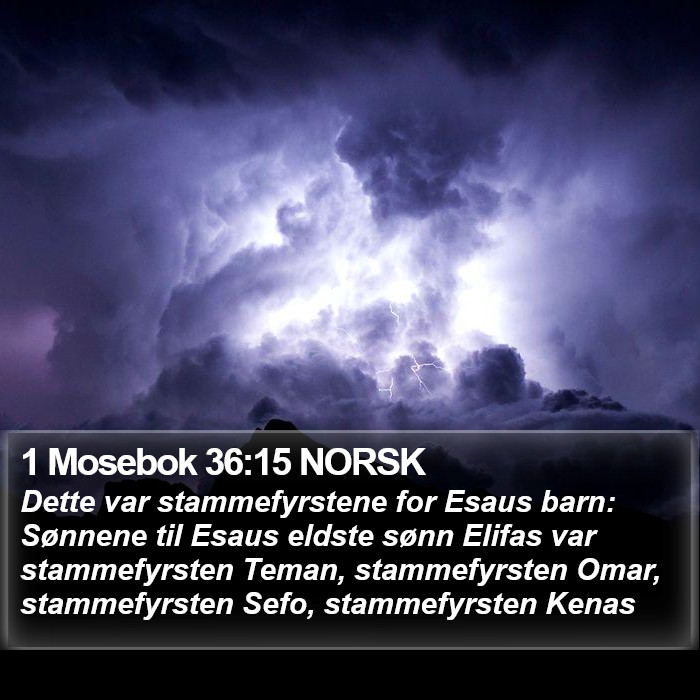 1 Mosebok 36:15 NORSK Bible Study