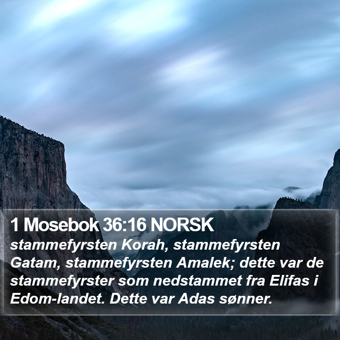 1 Mosebok 36:16 NORSK Bible Study