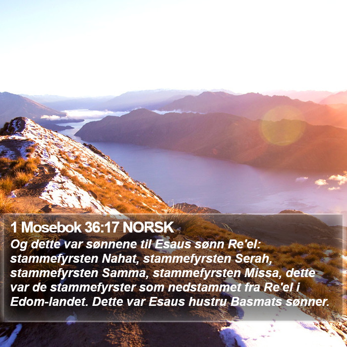 1 Mosebok 36:17 NORSK Bible Study