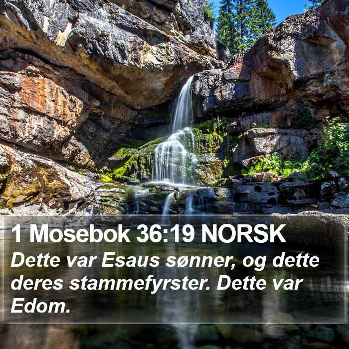 1 Mosebok 36:19 NORSK Bible Study