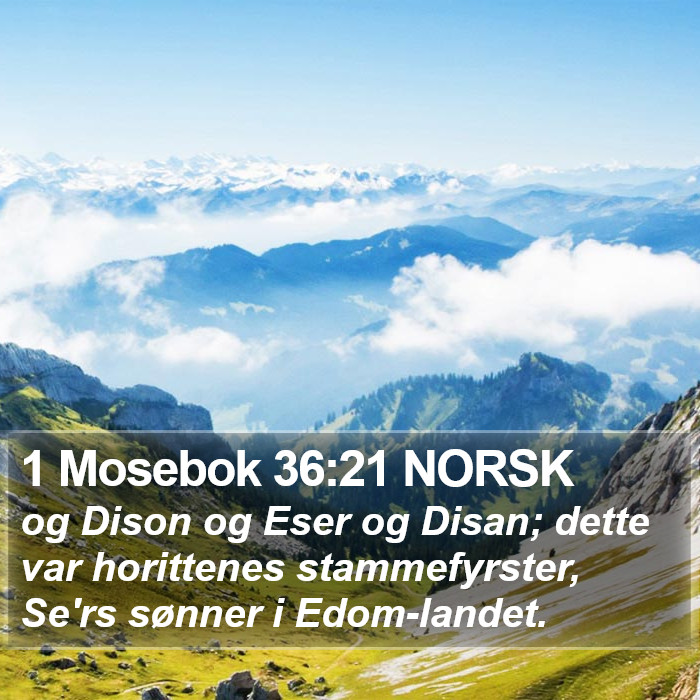 1 Mosebok 36:21 NORSK Bible Study