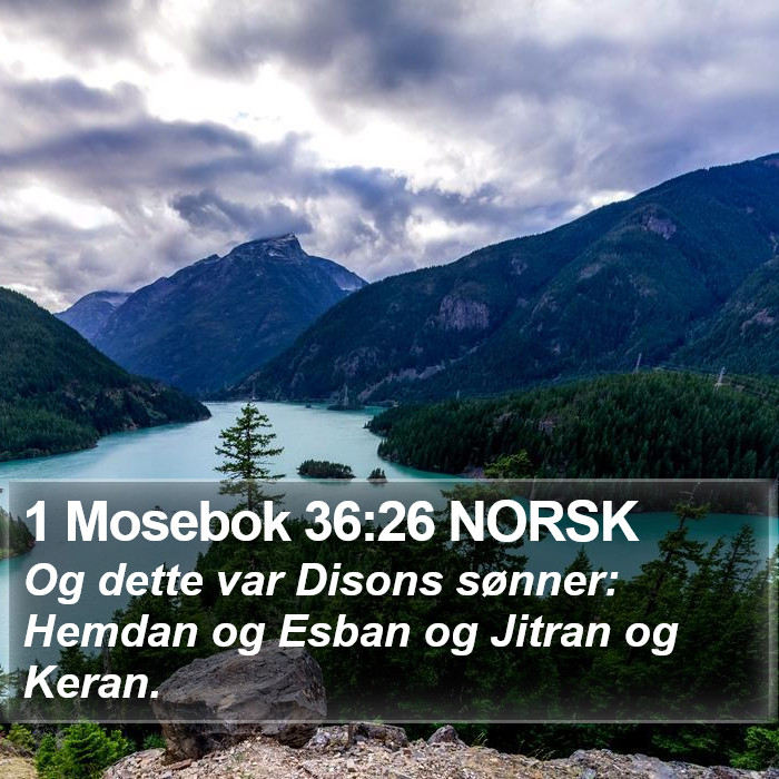 1 Mosebok 36:26 NORSK Bible Study