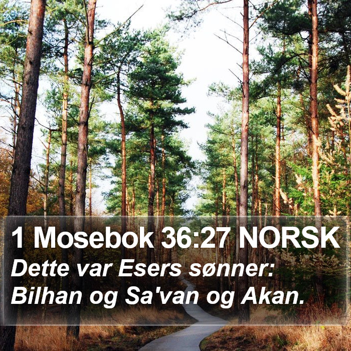 1 Mosebok 36:27 NORSK Bible Study