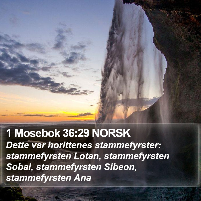 1 Mosebok 36:29 NORSK Bible Study