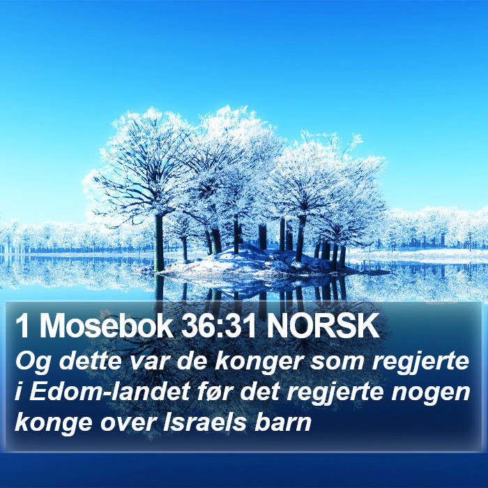 1 Mosebok 36:31 NORSK Bible Study