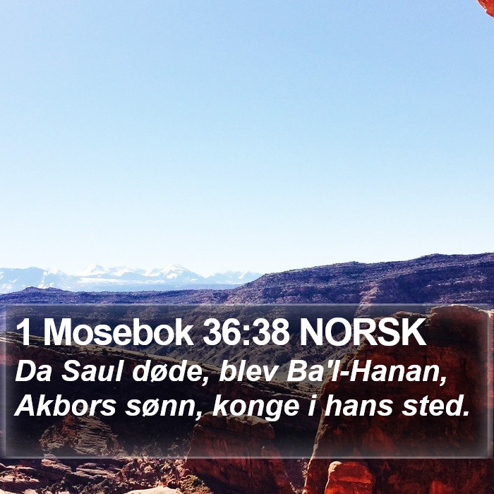 1 Mosebok 36:38 NORSK Bible Study